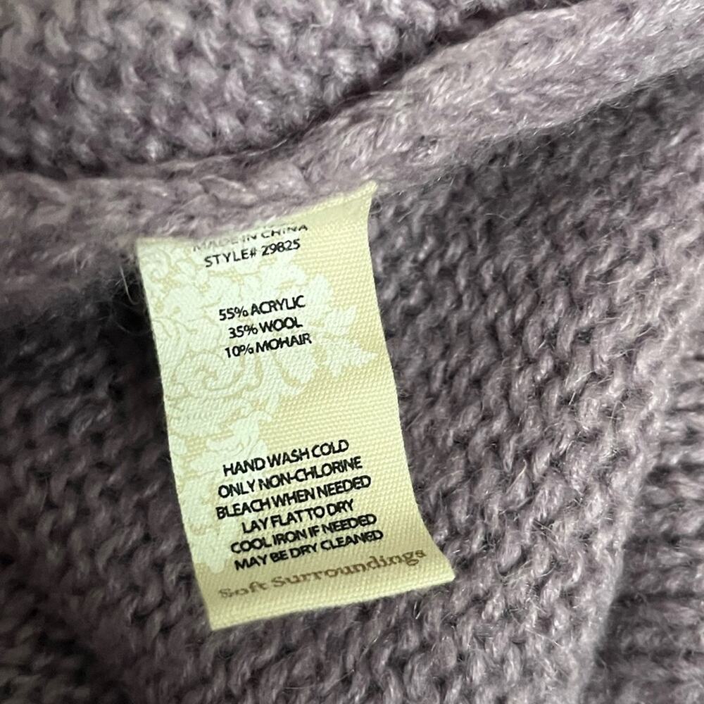 Size Large Soft Surroundings Soft Cozy Telluride Cardigan purple - Picture 4 of 6